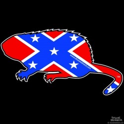 Shore Redneck Dixie Muskrat  Decal