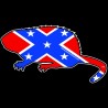 Shore Redneck Dixie Muskrat  Decal