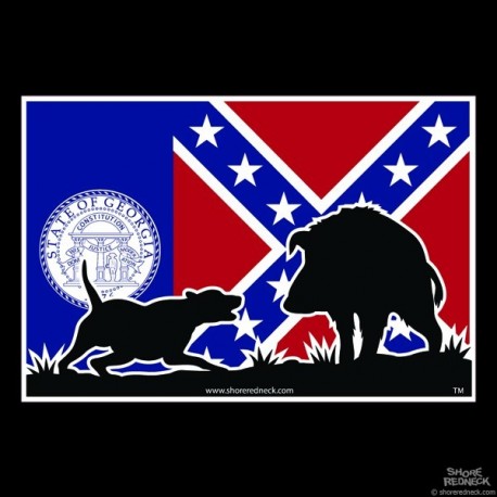 Shore Redneck Bayed Up Old GA Decal