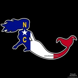 Shore Redneck NC Mermaid 2 Decal