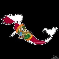 Shore Redneck Florida Mermaid 2 Decal