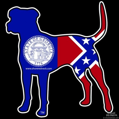 Shore Redneck Georgia Catahoula Decal