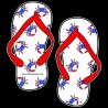 Shore Redneck Dixie Crab Flops Decal