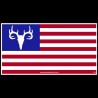 Shore Redneck USA Flag Buck Skull Decal