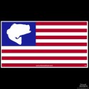 Shore Redneck USA Flag Jumping Bass Decal