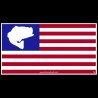 Shore Redneck USA Flag Jumping Bass Decal