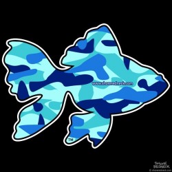 Shore Redneck Waterman Camo  Goldfish Decal