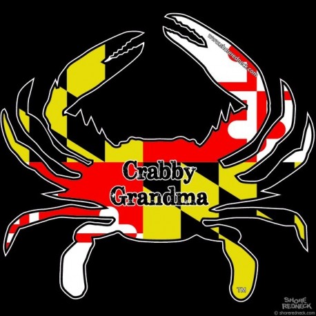 Shore Redneck MD Themed Crabby Grandma Decal