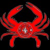 Shore Redneck Red Fire and Rescue Crab Decal