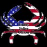 Shore Redneck USA Themed Crabby Police Officer Decal