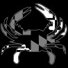 Shore Redneck MD Blackout Crab Decal