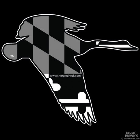 Shore Redneck Maryland Blackout Goose Decal