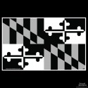 Shore Redneck Blackout MD Flag Decal