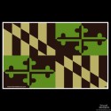 Shore Redneck Green N Tan MD Flag Decal