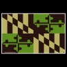 Shore Redneck Green N Tan MD Flag Decal