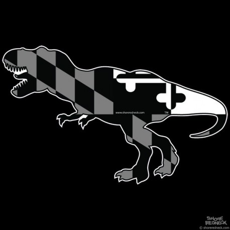 Shore Redneck MD Blackout T-Rex Decal