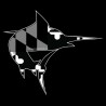 Shore Redneck Maryland Blackout Jumping Marlin Decal