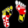 Shore Redneck MD Footprints Decal