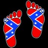 Shore Redneck Dixie Footprints Decal