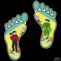 Shore Redneck Delaware Footprints Decal