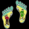 Shore Redneck Delaware Footprints Decal