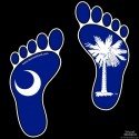 Shore Redneck SC Footprints Decal