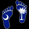 Shore Redneck SC Footprints Decal