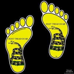 Shore Redneck Gadsden Footprints Decal