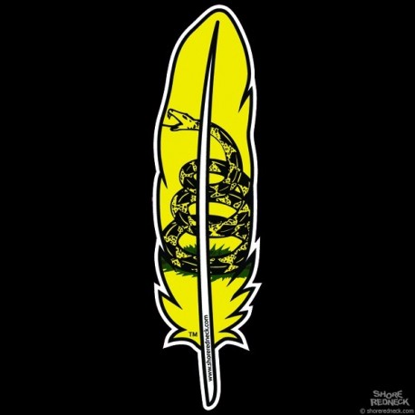 Shore Redneck Gadsden Feather Decal