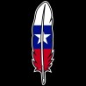 Shore Redneck Texas Feather Decal