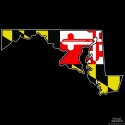 Shore Redneck MD Flag MD State Shape