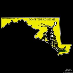 Shore Redneck Gadsden Flag MD State Shape