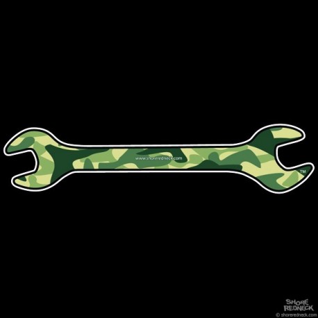 Shore Redneck Camo Wrench Decal