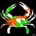 Shore Redneck Irish MD Flag Crab Decal