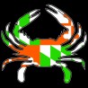 Shore Redneck Irish MD Flag Crab Decal