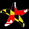 Shore Redneck Maryland Flag Starfish Decal