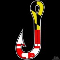 Shore Redneck Maryland Fishing Hook Decal