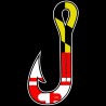 Shore Redneck Maryland Fishing Hook Decal