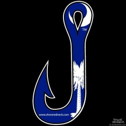 Shore Redneck SC Fishing Hook Decal