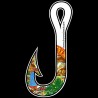 Shore Redneck FL Fishing Hook Decal