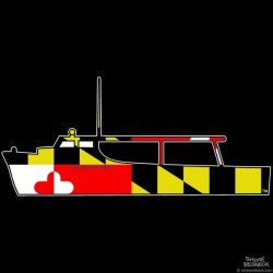 Shore Redneck MD Flag Workboat Decal