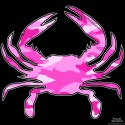 Shore Redneck Pink Camo Crab Decal