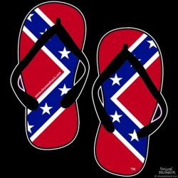 Shore Redneck Dixie Flops Decal