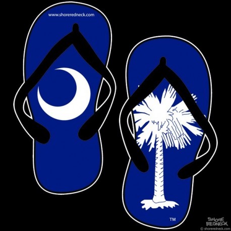 Shore Redneck South Carolina Flops Decal