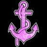 Shore Redneck Pink Paisley Anchor Decal