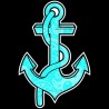 Shore Redneck Blue Paisley Anchor Decal