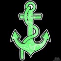 Shore Redneck Green Paisley Anchor Decal