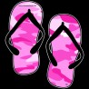 Shore Redneck Pink Camo Flops Decal