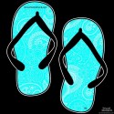 Shore Redneck Blue Paisley Flops Decal