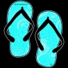 Shore Redneck Blue Paisley Flops Decal